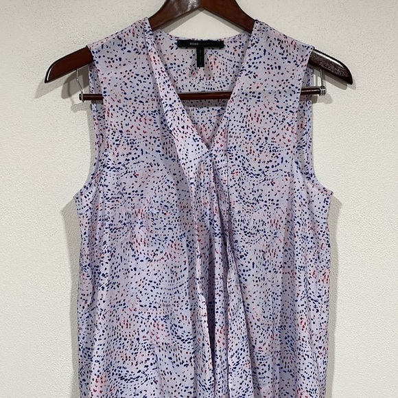 𝅺BCBGMAXAZRIA Tara Cascade Sheer Asymmetric Dress - Picture 2 of 7